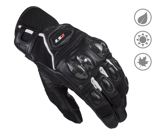 LS2 Spark II Leather Black/White MAN